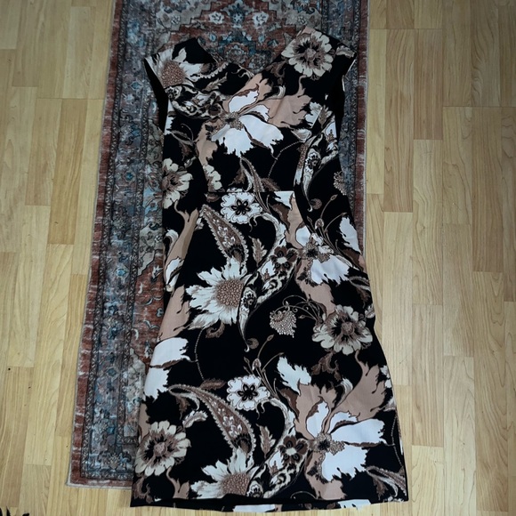 Etro Dresses & Skirts - ETRO Milano Floral Poppy wool Crepe sheath dress pink floral size EU 48 US 12